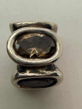 Pandora Retired Natural Light Smoky Quartz Sterling Silver Charm 790351SQ